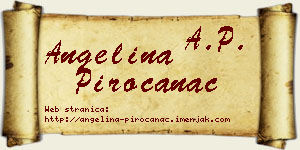 Angelina Piroćanac vizit kartica